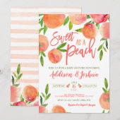 Zoete als uitnodiging tot het Baby shower van Peac (Voorkant / Achterkant)