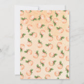 Zoete als uitnodiging voor een Peach Birthday Part (Achterkant)