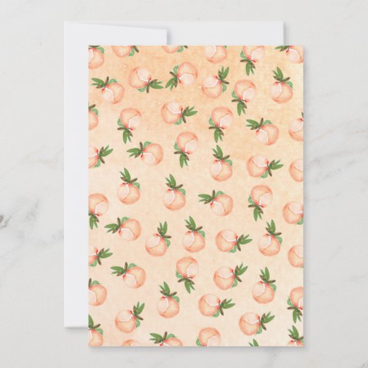 Zoete als uitnodiging voor een Peach Birthday Part (Achterkant)