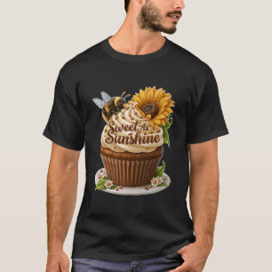 Zoete Als Zonneschijn Zonnebloem Bij Cupcake T-shirt