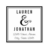 Zoete Ampersand gepersonaliseerde rubberen stempel (Design)