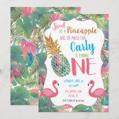 Zoete anananas eerste uitnodiging op zaterdag (Voorkant / Achterkant)