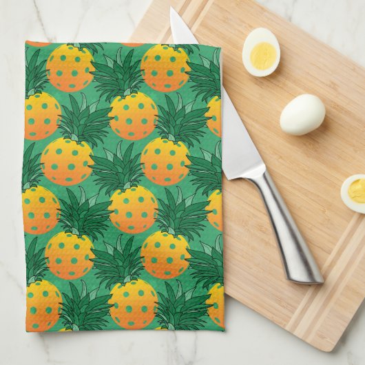 Zoete anananasappel theedoek (Quarter Fold)