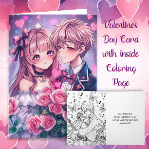 Zoete Anime Gepersonaliseerde Foto Valentijnsdag Kaart