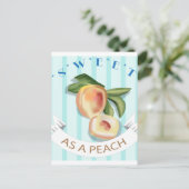 Zoete ansichtkaart als een perzik briefkaart (Staand voorkant)