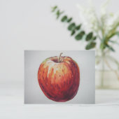 Zoete appel fruit schilderij illustratie briefkaart (Staand voorkant)