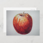 Zoete appel fruit schilderij illustratie briefkaart (Voorkant / Achterkant)