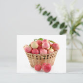 Zoete appel fruitmand briefkaart (Staand voorkant)