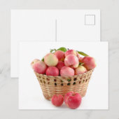 Zoete appel fruitmand briefkaart (Voorkant / Achterkant)