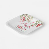 Zoete Appel Van Ons Oog | 4e Verjaardag Papieren Bordje (Gebogen)