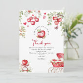 Zoete Appel Van Ons Oog Baby Shower Bedankkaart (Staand voorkant)