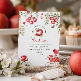 Zoete Appel Van Ons Oog Baby Shower Bedankkaart