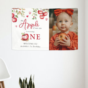 Zoete Appel Van Ons Oog Foto 1e Verjaardag Spandoek