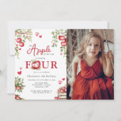 Zoete Appel Van Ons Oog |  Foto 4e verjaardag Kaart (Voorkant)