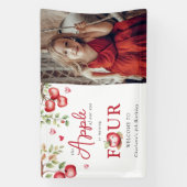 Zoete Appel Van Ons Oog |  Foto 4e Verjaardag Spandoek (Verticaal)