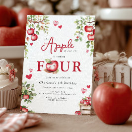 Zoete Appel Van Ons Oog Vierde Verjaardag Kaart