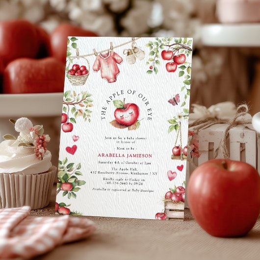 Zoete Appel Van Onze Ogen Baby Shower Kaart