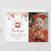 Zoete appel van onze verjaardag bedankkaart (Voorkant)