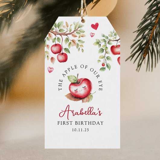 Zoete appel van onze verjaardag cadeaulabel