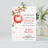 Zoete appelbloesem babyshower Bewaar de datum Kaart (Staand voorkant)