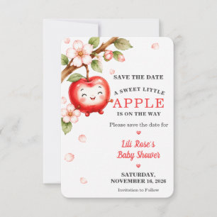 Zoete appelbloesem babyshower Bewaar de datum Kaart