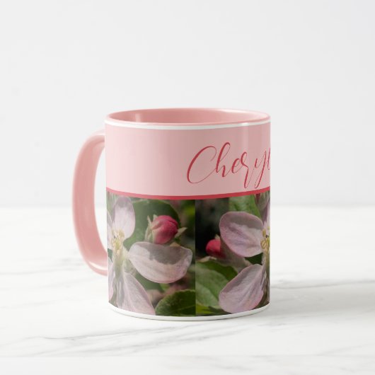 Zoete appelbloesem tijd mok (Voorkant links)