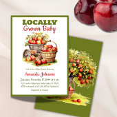 Zoete appeloogst lokaal geteeld Baby shower Kaart