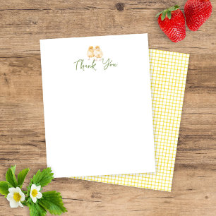 Zoete Aquarel Baby Kuikens Baby Shower Bedankkaart