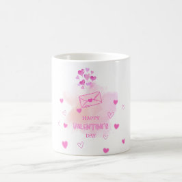 Zoete Aquarel Harten Valentijnsdag Koffiemok