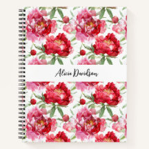 Zoete Aquarel Pioenrozen | jouw naam