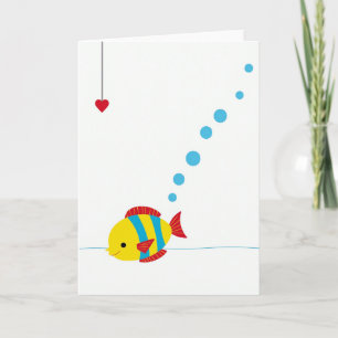 Zoete Aquatische Valentijnskaart Kaart