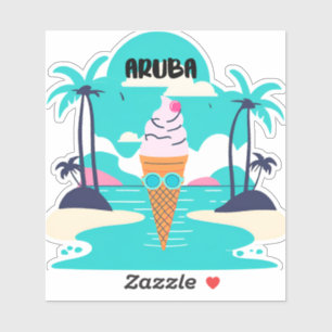 Zoete aruba sticker