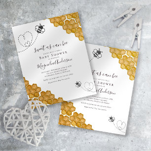 Zoete as Can Bee Baby shower Invitation Briefkaart