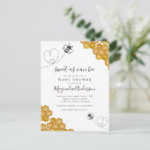 Zoete as Can Bee Baby shower Invitation Briefkaart (Staand voorkant)