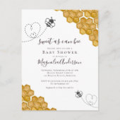 Zoete as Can Bee Baby shower Invitation Briefkaart (Voorkant)