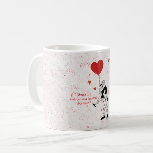 Zoete Avontuur Liefde Koffiemok (Voorkant links)
