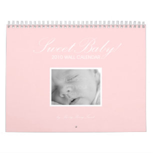 Zoete Baby aangepaste wandkalender - Roze Kalender