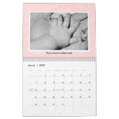 Zoete Baby aangepaste wandkalender - Roze Kalender (Mar 2027)