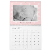 Zoete Baby aangepaste wandkalender - Roze Kalender (Jan 2027)