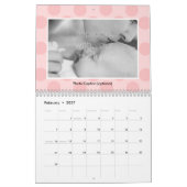 Zoete Baby aangepaste wandkalender - Roze Kalender (Feb 2027)