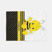 Zoete Baby bijen - Aangepaste naam Fleece Deken (Voorkant (Horizontaal))