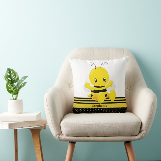 Zoete Baby bijen - Aangepaste naam Kussen (Stoel)