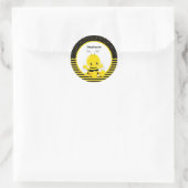 Zoete Baby bijen - Aangepaste naam Ronde Sticker (Tas)