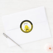Zoete Baby bijen - Aangepaste naam Ronde Sticker (Envelop)