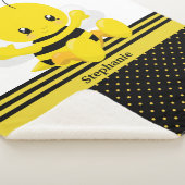 Zoete Baby bijen - Aangepaste naam Sherpa Deken (3/4)