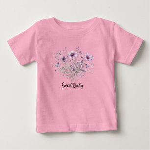 Zoete baby bloemen T-shirt