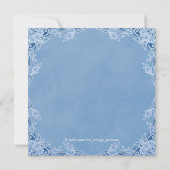 Zoete Baby Blue Baby Shower Kaart (Achterkant)