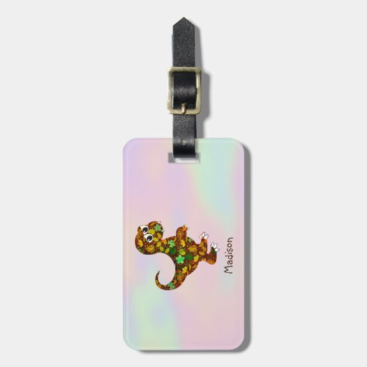 Zoete Baby dinosaurus Bagagelabel (Voorkant verticaal)