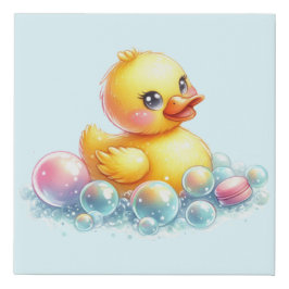 Zoete Baby Eend Imitatie Canvas Print