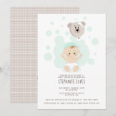 Zoete Baby- en Beer ballon Kaart (Voorkant / Achterkant)